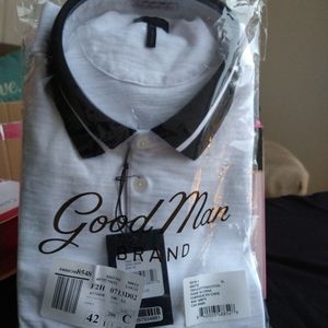 Good Man Dress shirt XL W&B New! Polo. Stunning Perfect for Dress Or Casual '26